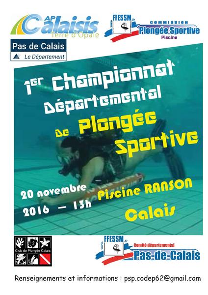 1er Championnat de Plongée Sportive en Piscine à Calais 